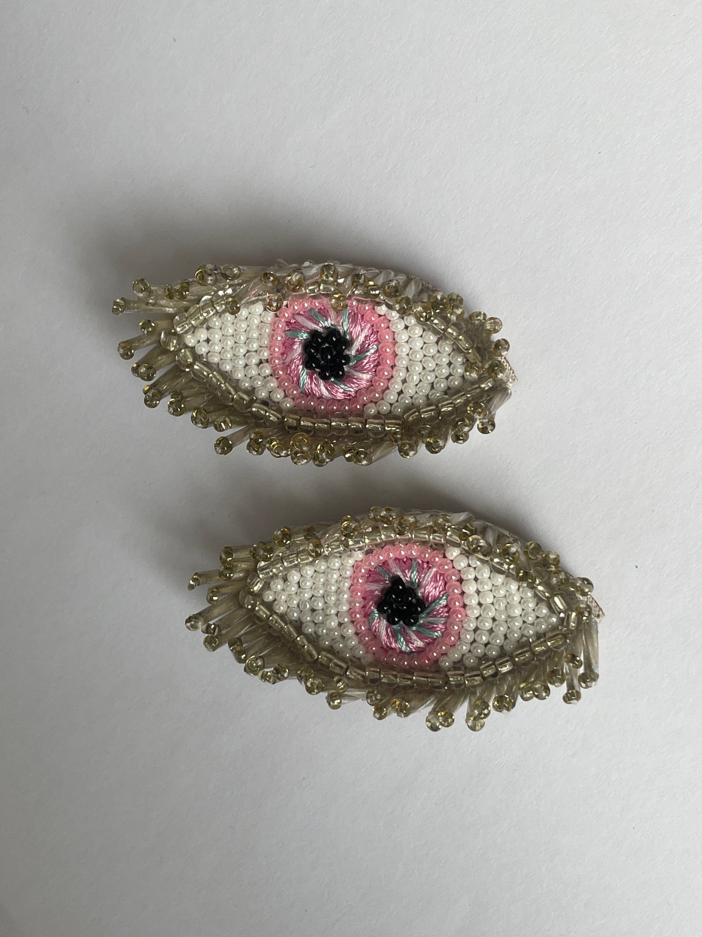 Beaded Evil Eye Bohemian Earrings with Tassel Lashes