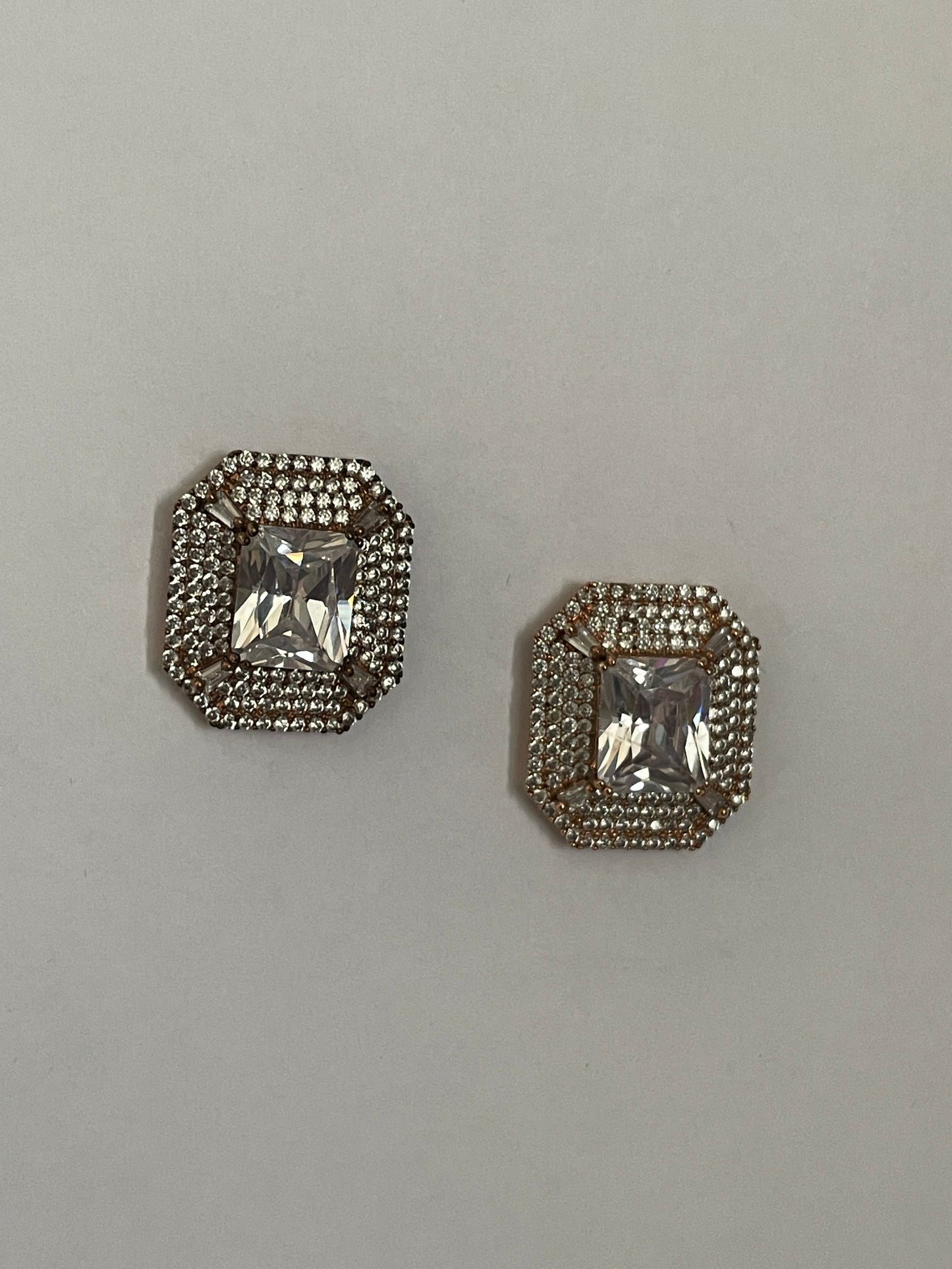 Zircon Halo Studs