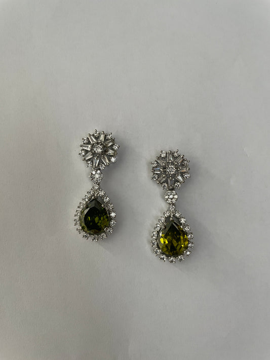 Tear-Shaped Studded Earrings