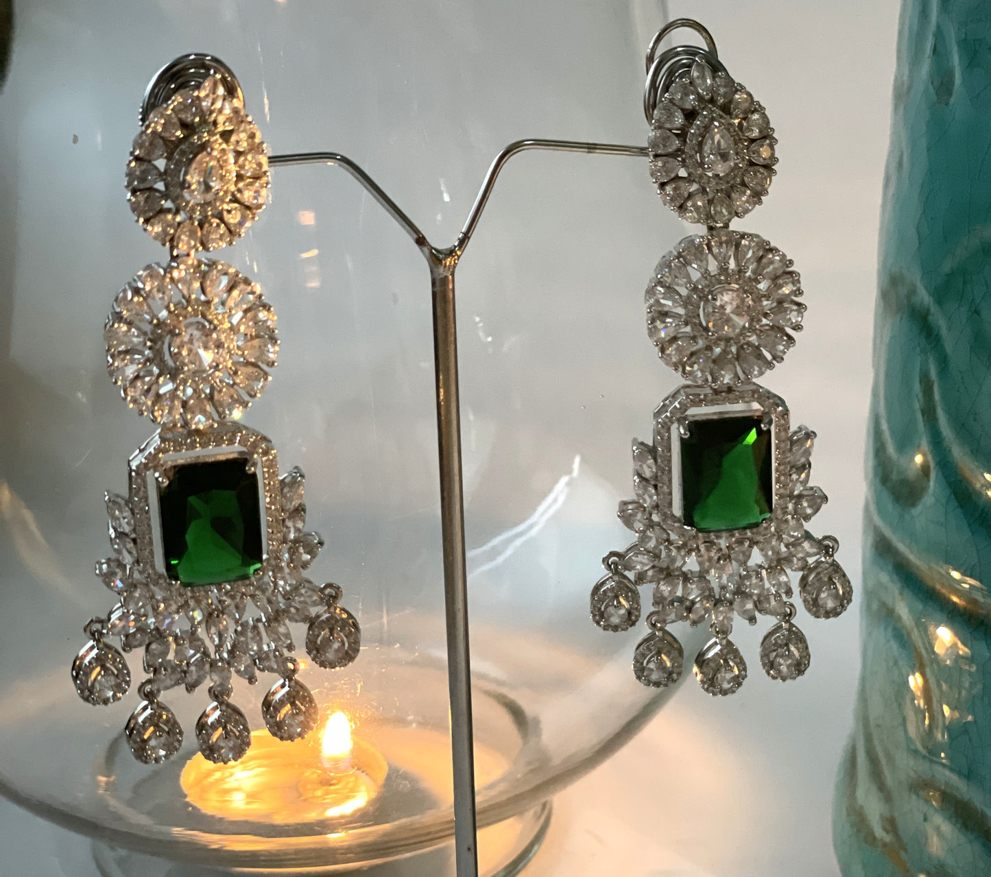 Zircon with Green Stones Necklace Set