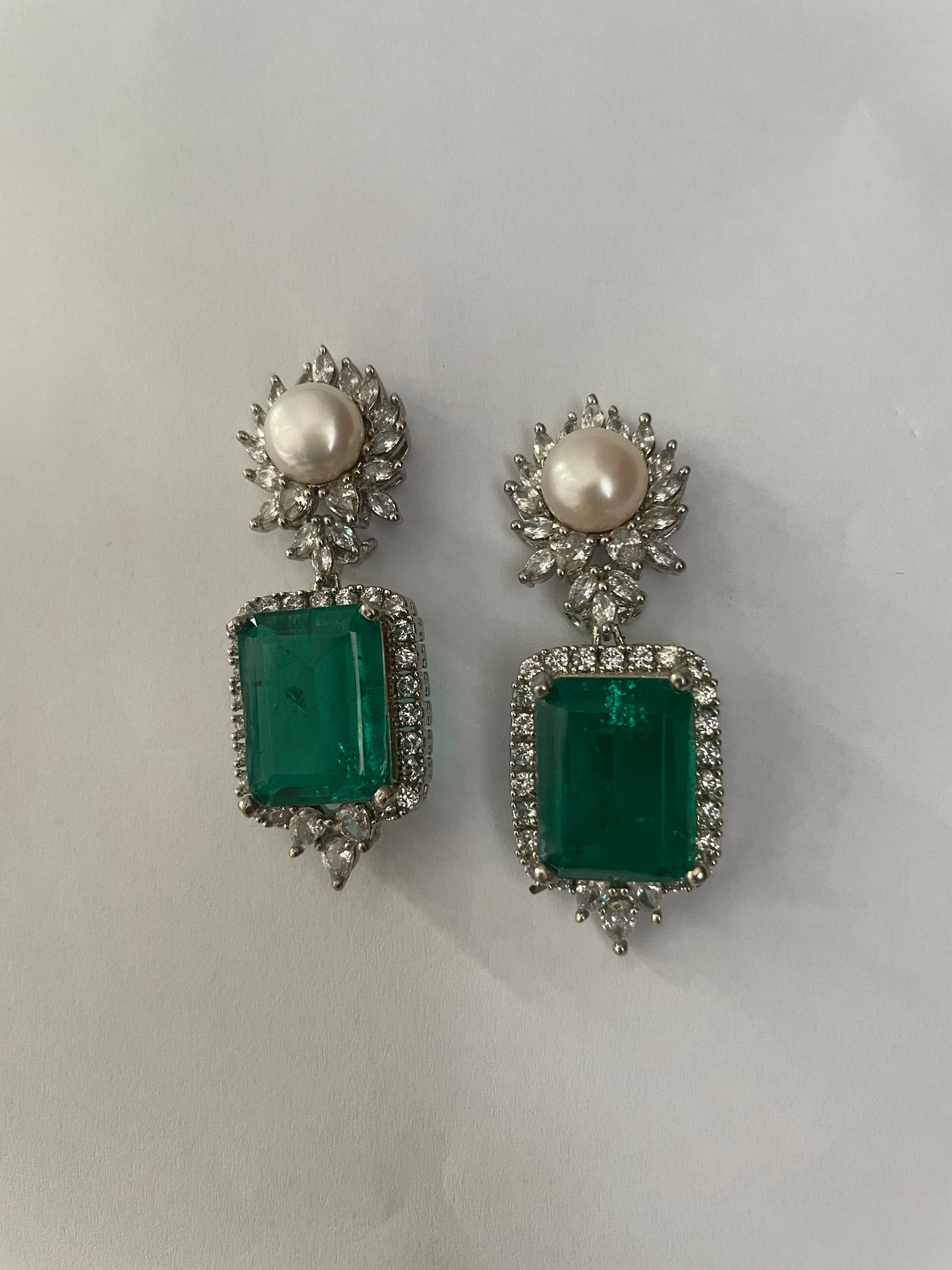 Pearl and Doublet Crystal Earrings