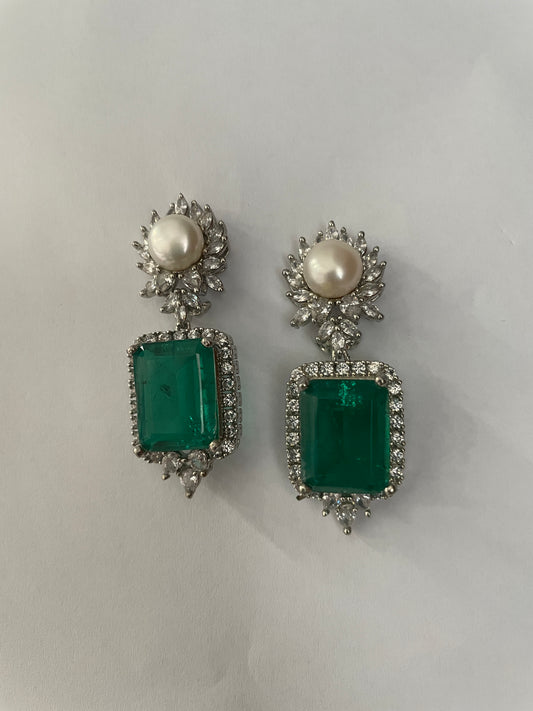 Pearl and Doublet Crystal Earrings