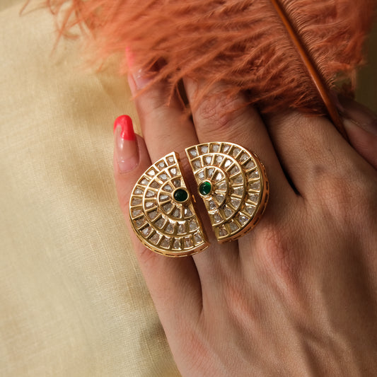 Kundan Adjustable Ring