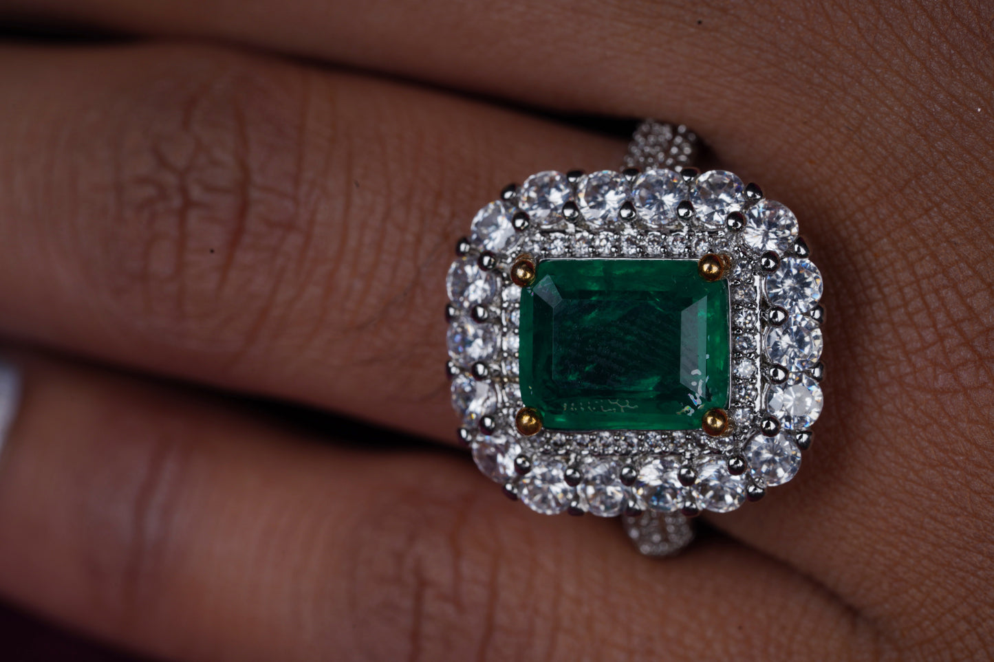 Emerald Cut Zircon Ring