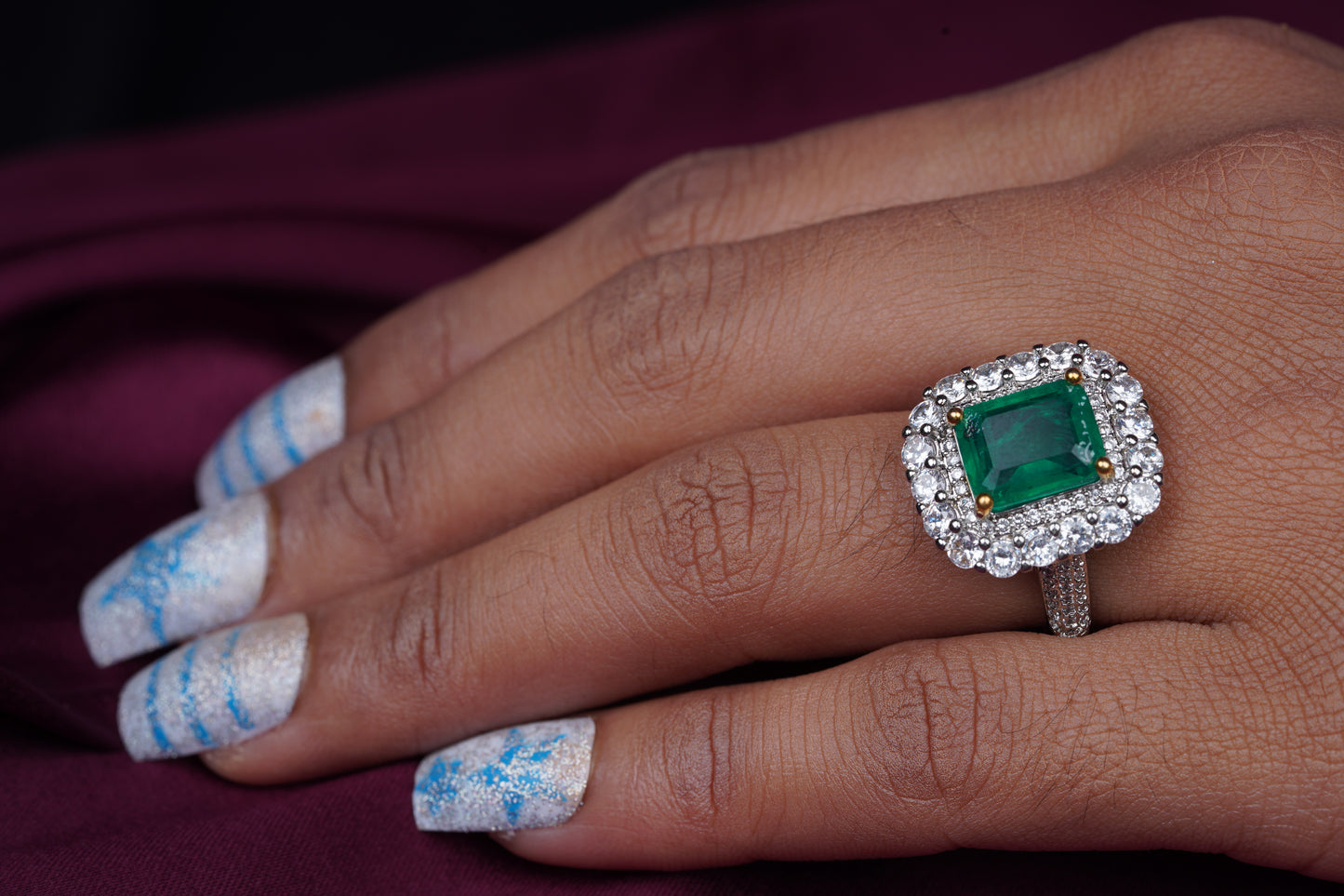 Emerald Cut Zircon Ring