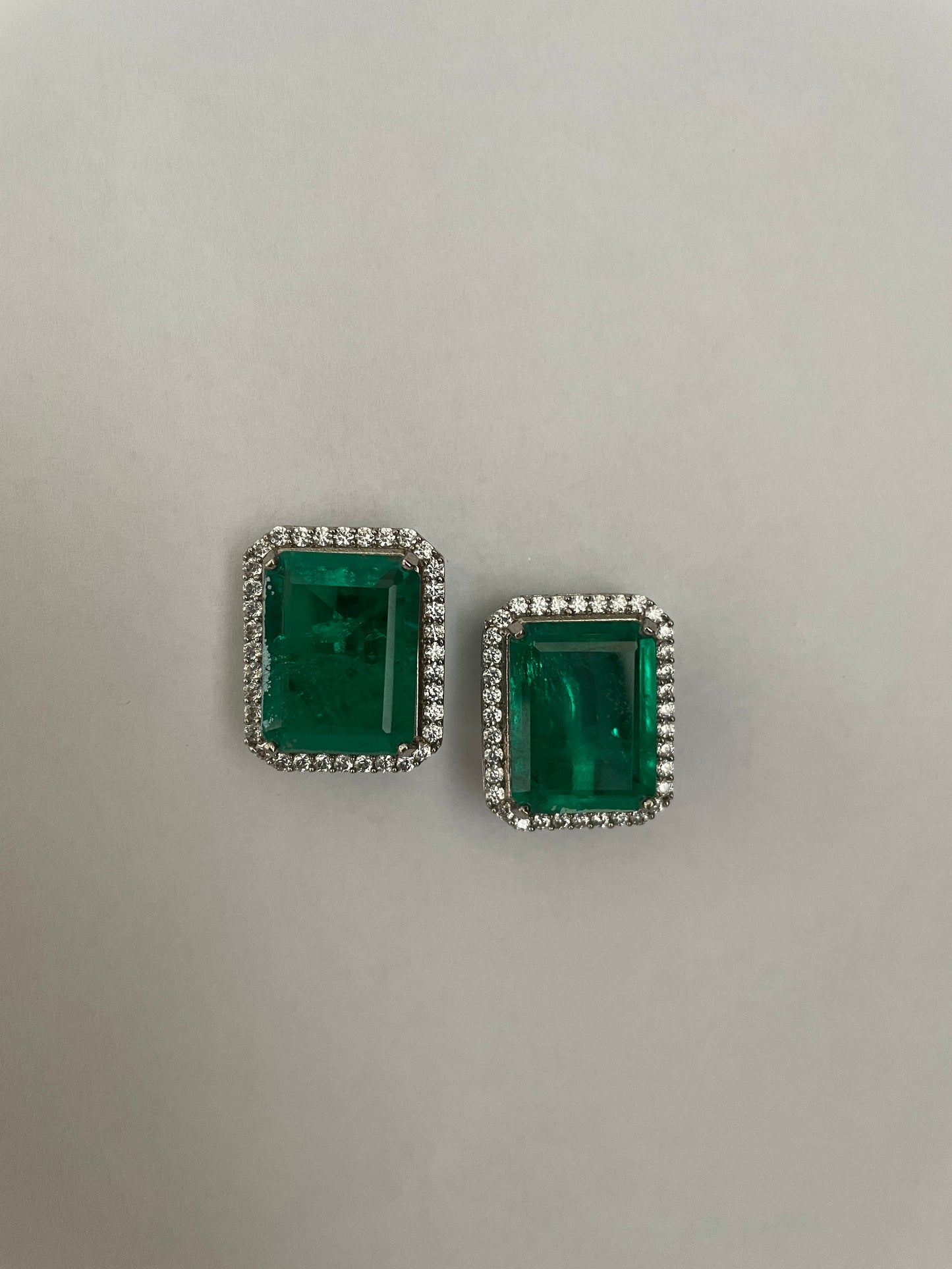 Emerald Doublet Studs