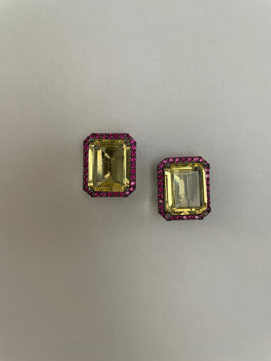 Doublet Studs with Studded Border