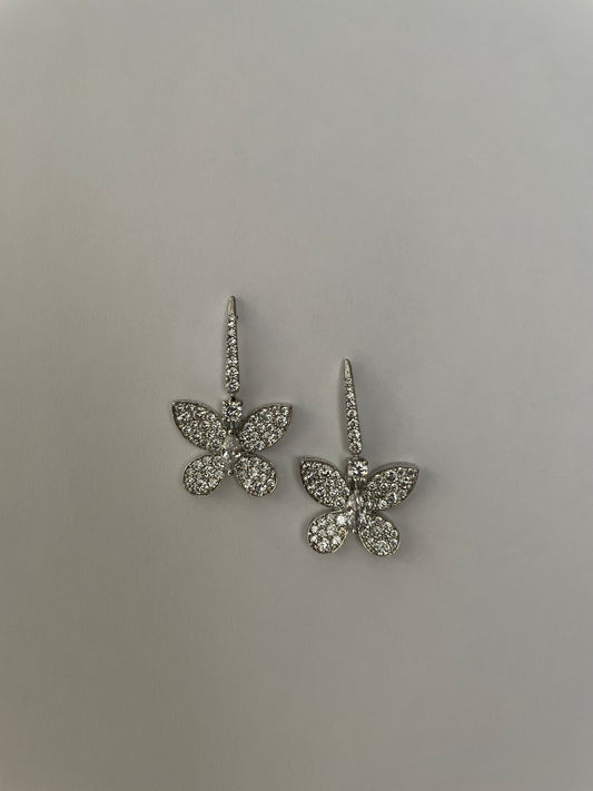 Zircon Butterfly Motif Danglers