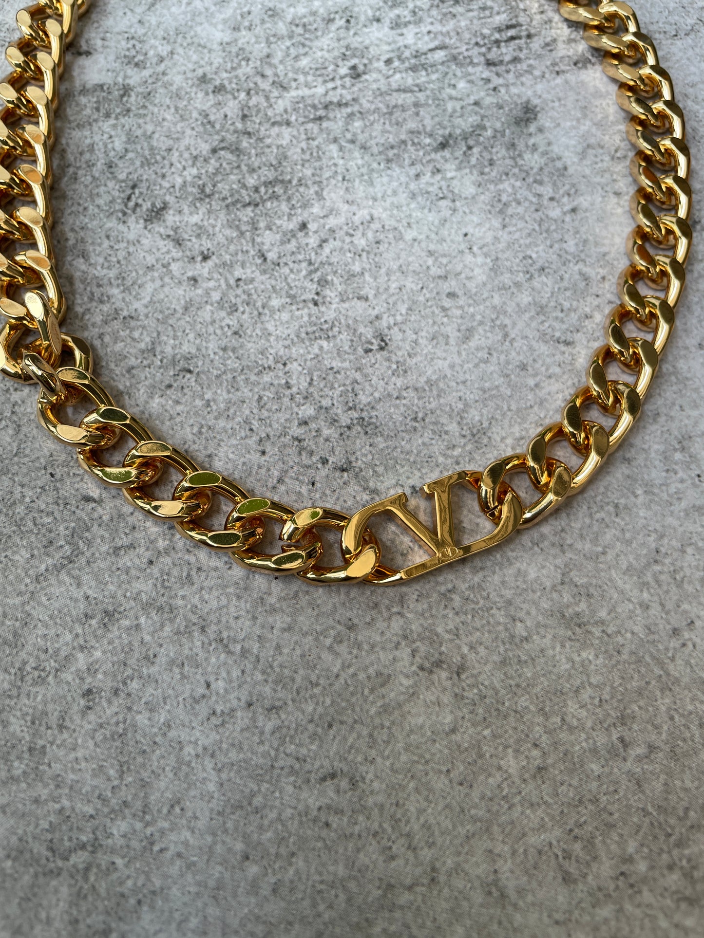 Urban Linked Gold Finish Necklace