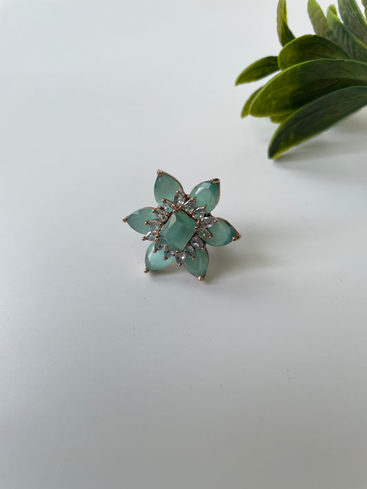 Pastel Floral Zircon Ring