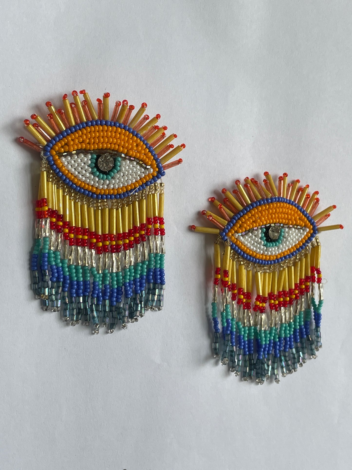 Bohemian Beaded Evil Eye Earrings