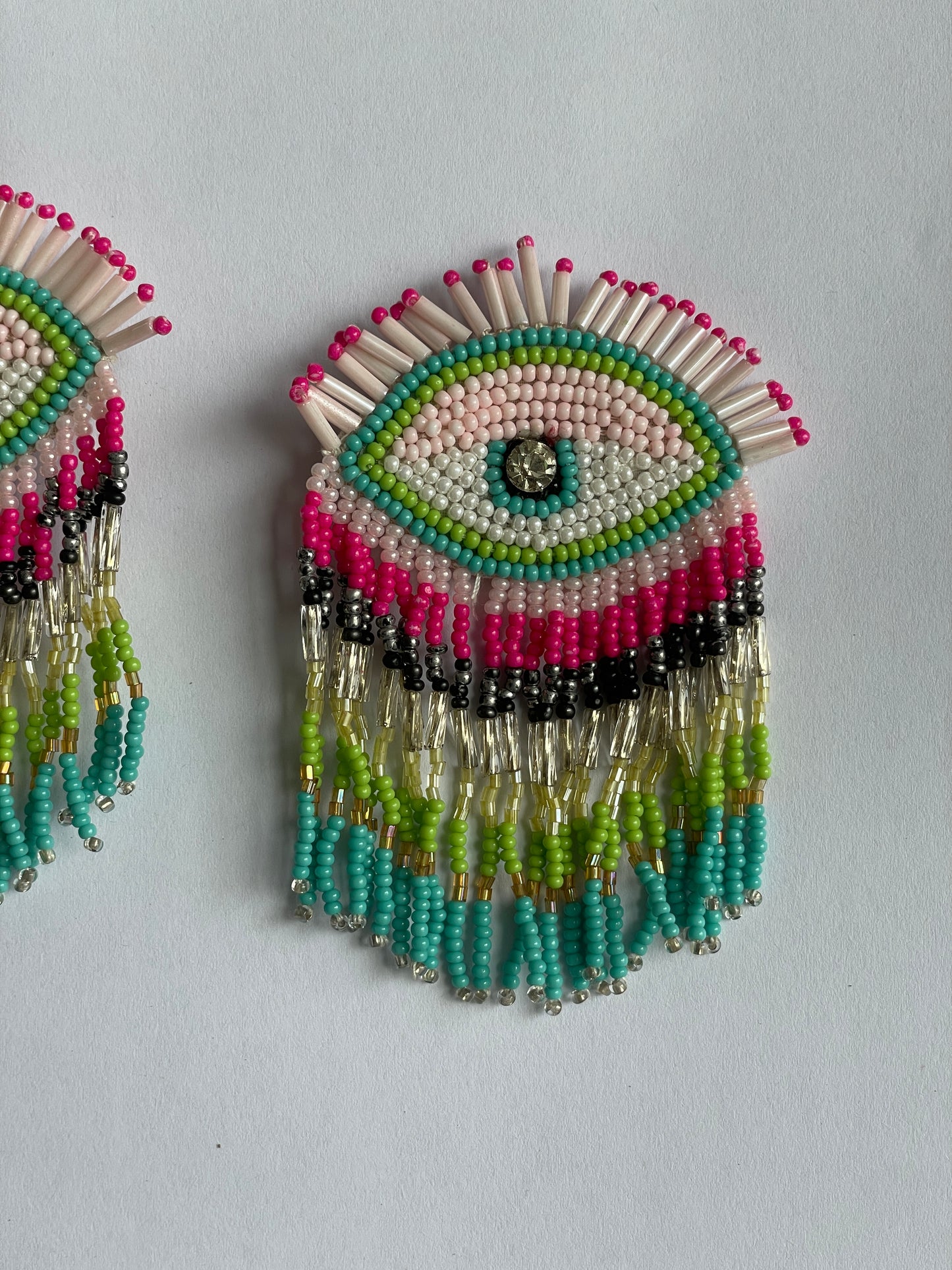 Bohemian Beaded Evil Eye Earrings