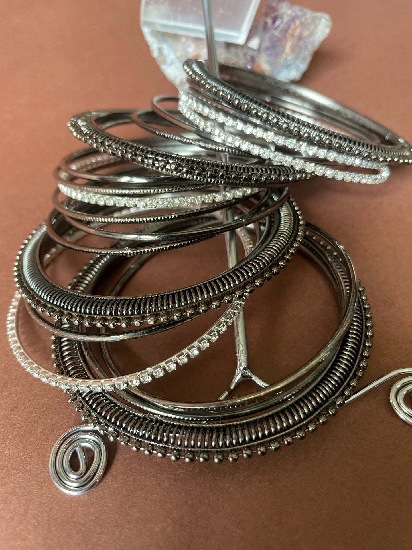 Oxidised Finish Bangle Set