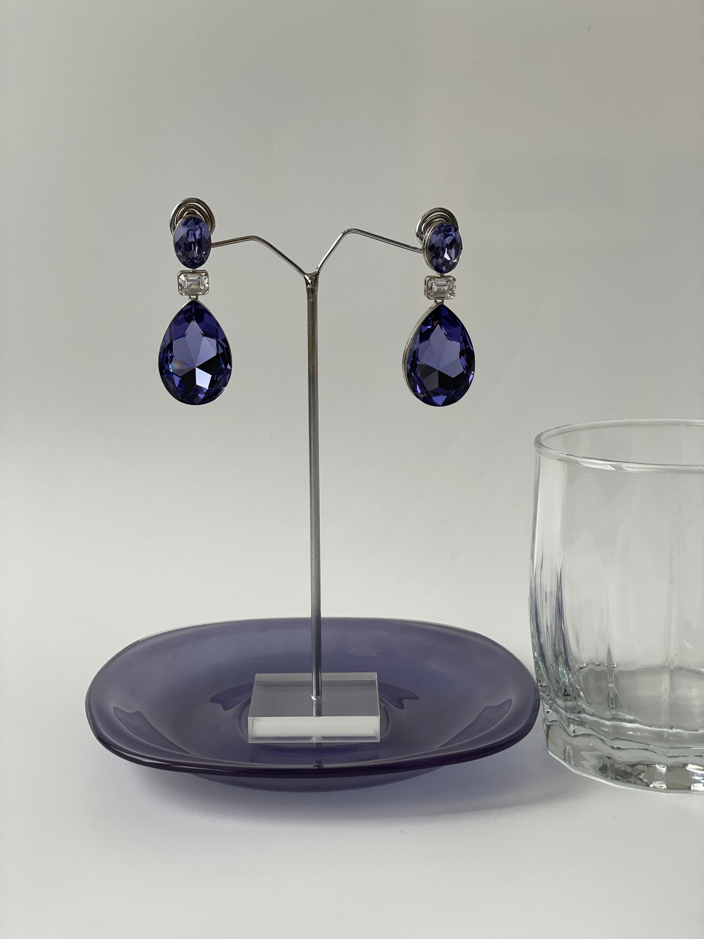 Purple Clear crystal Zircon EarringsStudio6Jewels