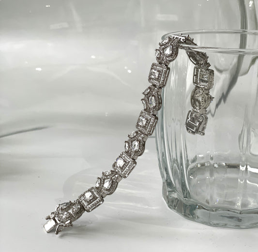 Zircon Diamonds & a Large Stoned Cuff BraceletStudio6Jewels