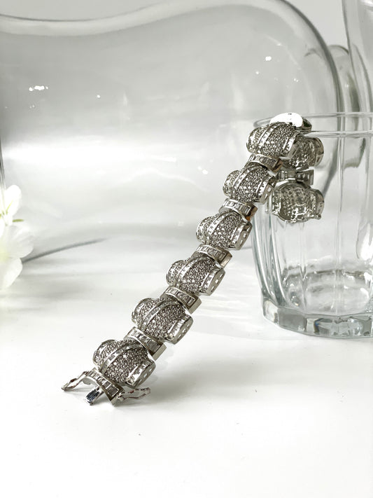 Silver polish Zircon diamonds braceletStudio6Jewels