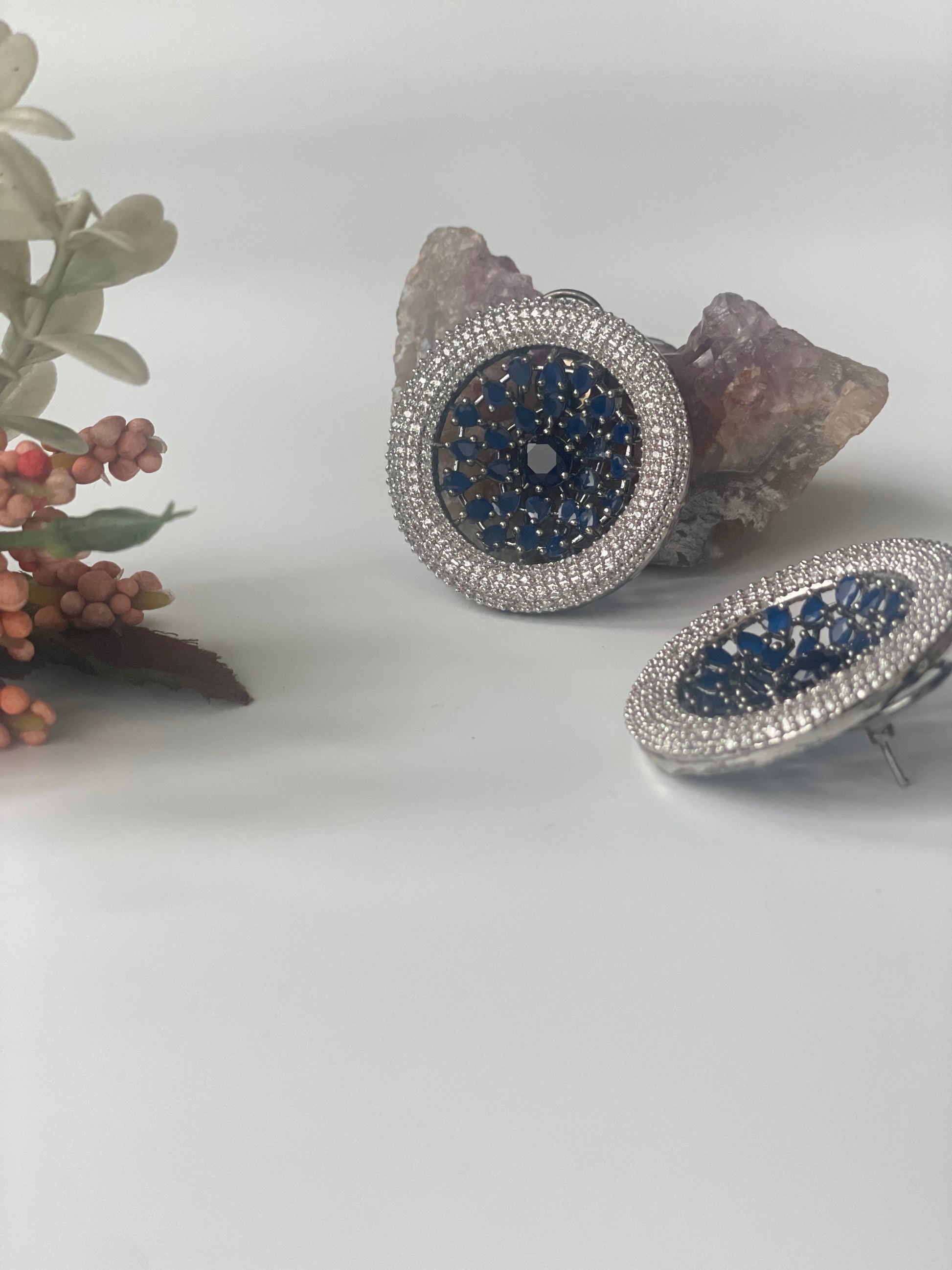 Zircon Studded Round StudsStudio6Jewels